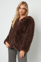 Geweven Polyestervezel Vrouwen Jas Elegant Solide Kleur Herfst/Winter