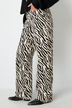 Rechte Broek Casual Zebra Strepen