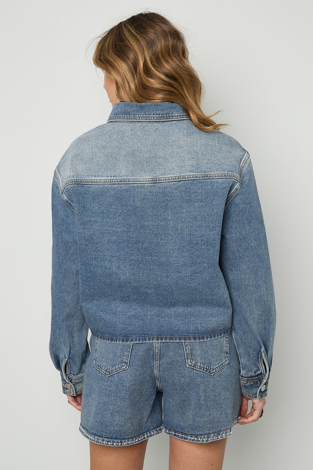 Stijlvolle Blauwe Denim Jasje