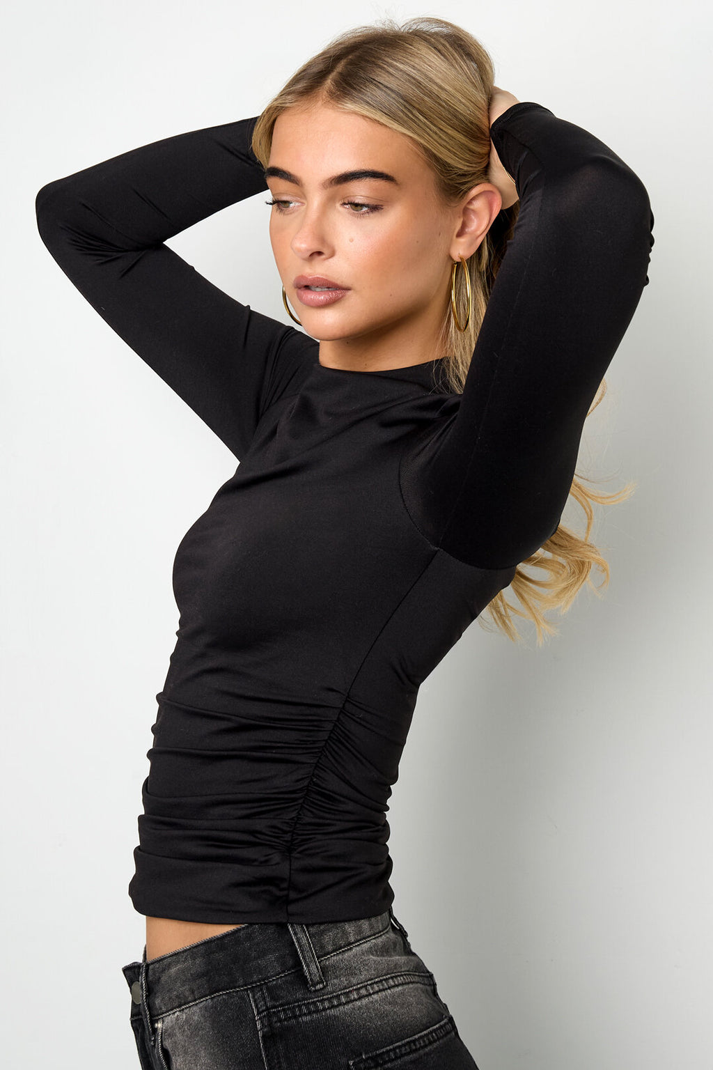 All-Fit Gebreide Lange Mouw Top