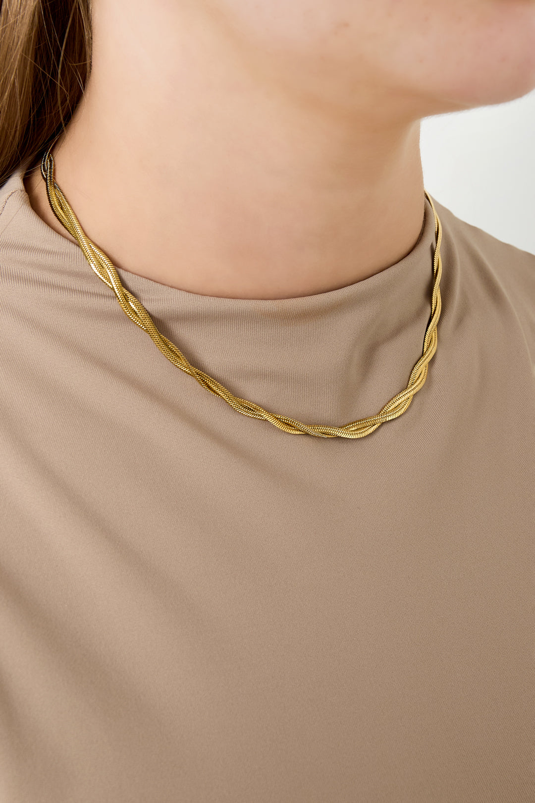 Elegante Eenvoudige Rvs Ketting voor het Sleutelbeen