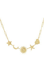 Zon Maan Ster Ketting