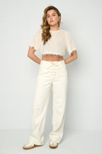 Jeans Met Vetersluiting