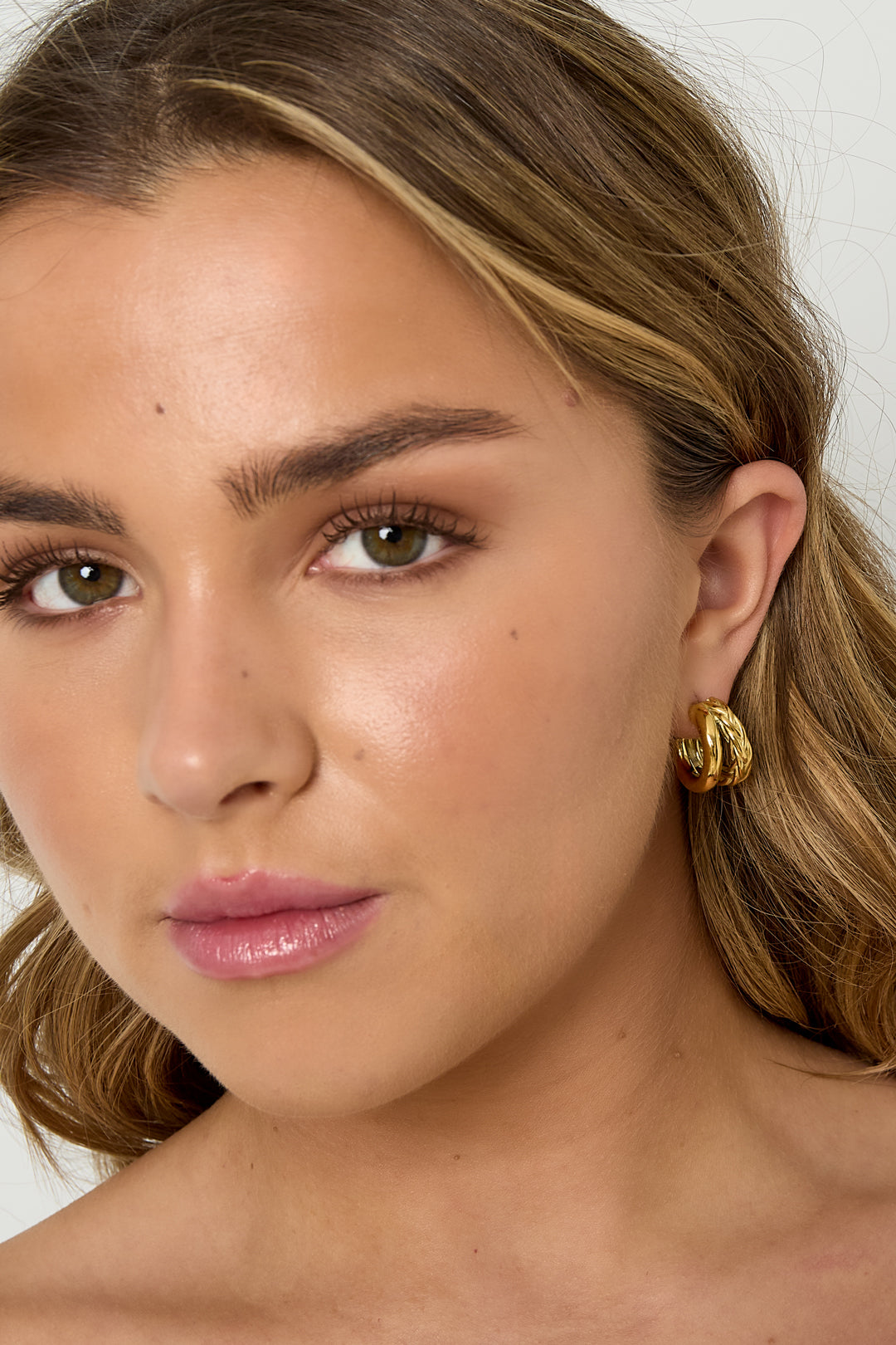 Small Double Braided Hoops Oorbellen
