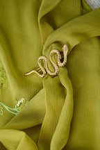 Broche Haarspeld Slang Met Steentjes