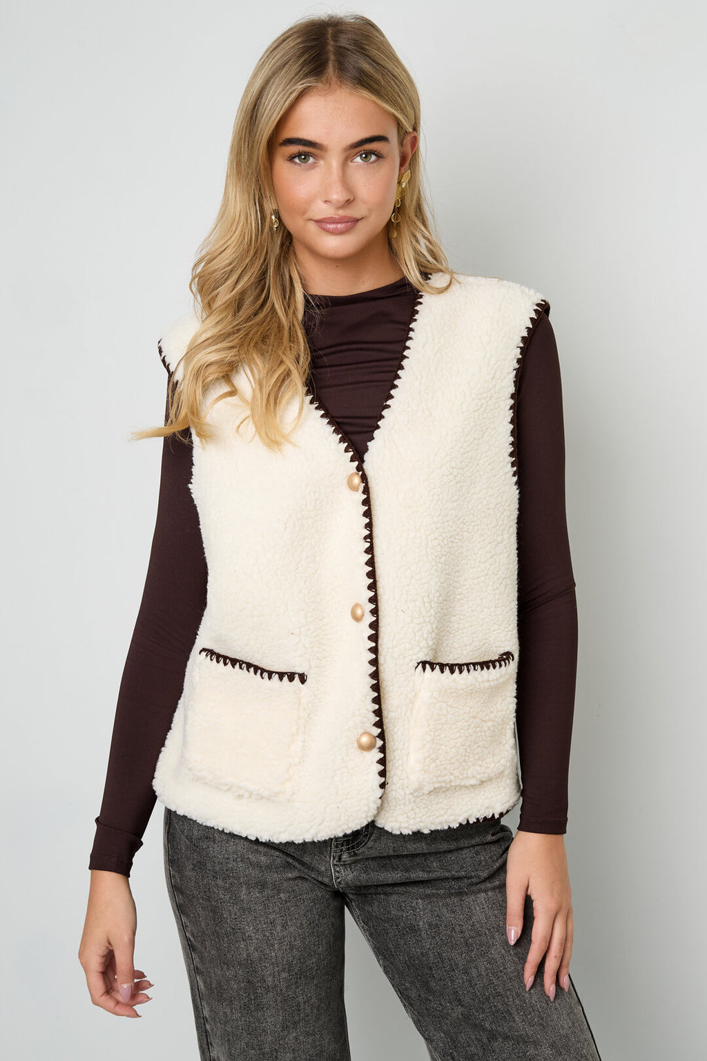 Stijlvolle Herfst/Winter Geweven Vest