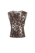 Sleeveless Top Leopard Print