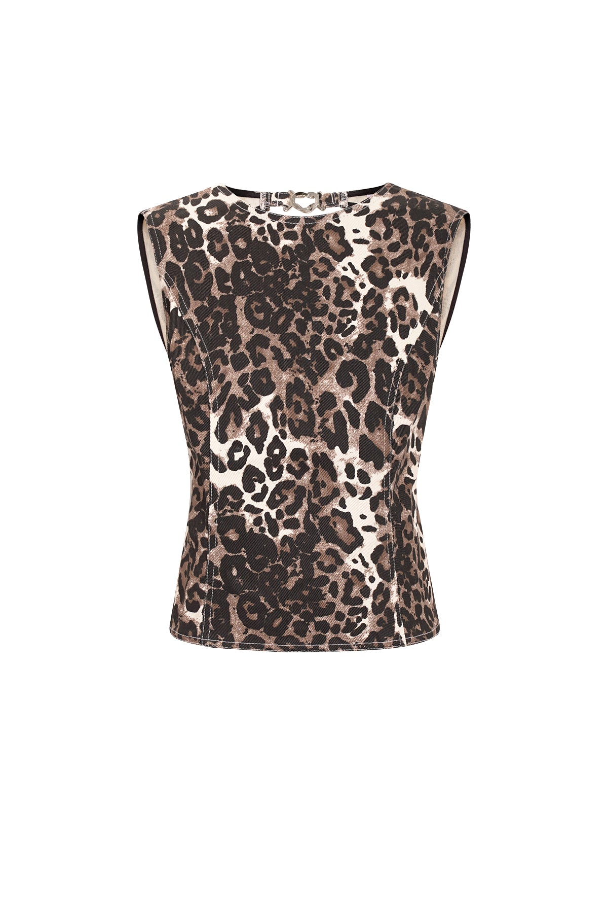 Sleeveless Top Leopard Print