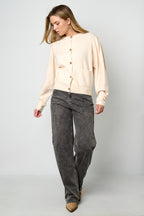 Gebreide Cardigan Casual Solide Kleur