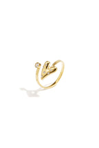 Minimalistische Hartvormig Ringen Met 14-Karaats Goudlaag