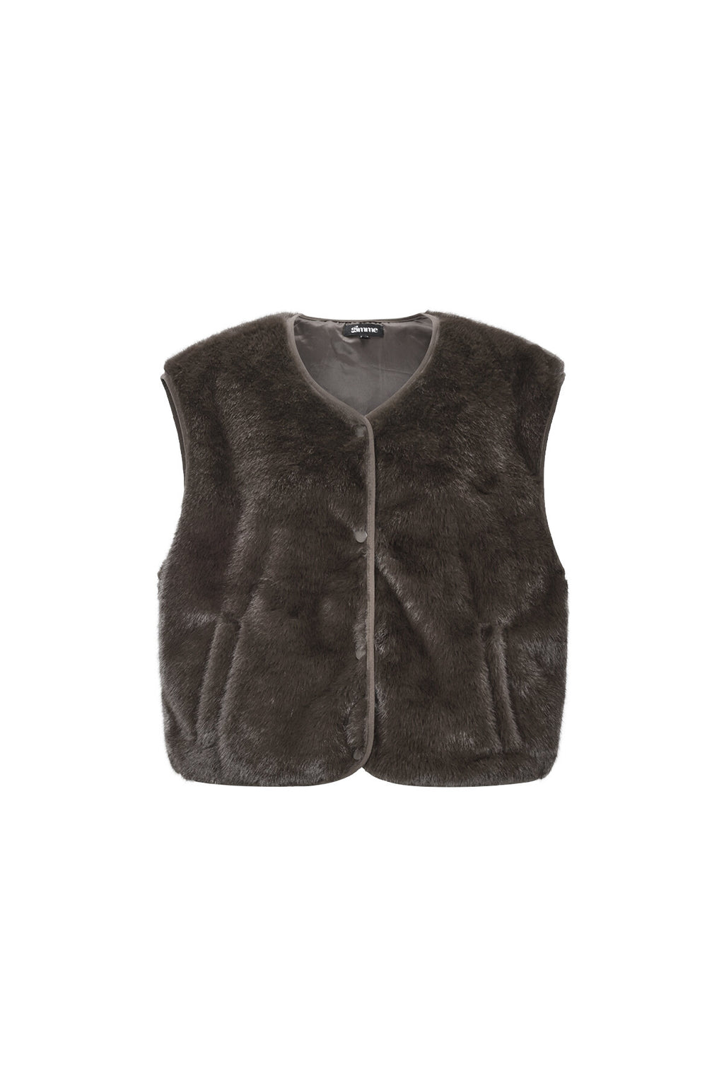 Mouwloos Vest Van Imitatiebont