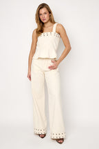 Eyelet Statement Jeans