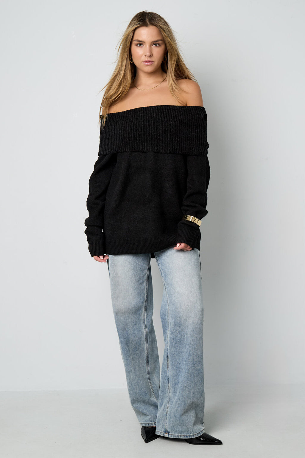 Polyestervezel Vrouwen Off-Shoulder Trui 