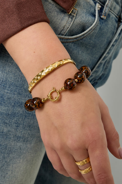 Armbanden Van Roestvrij Staal Met Stippen