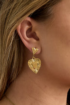 Oorbellen Met Hartvormige Hangers