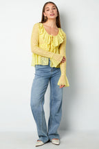 Lange Mouwen Top Elegante Ruches