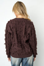 V Sweater Met Franjes