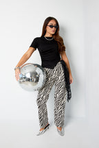 Rechte Broek Casual Zebra Strepen