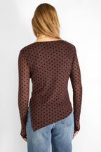 Lange Mouw Blouse met Stippen