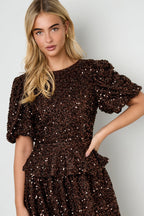 Elegante sequin weven top