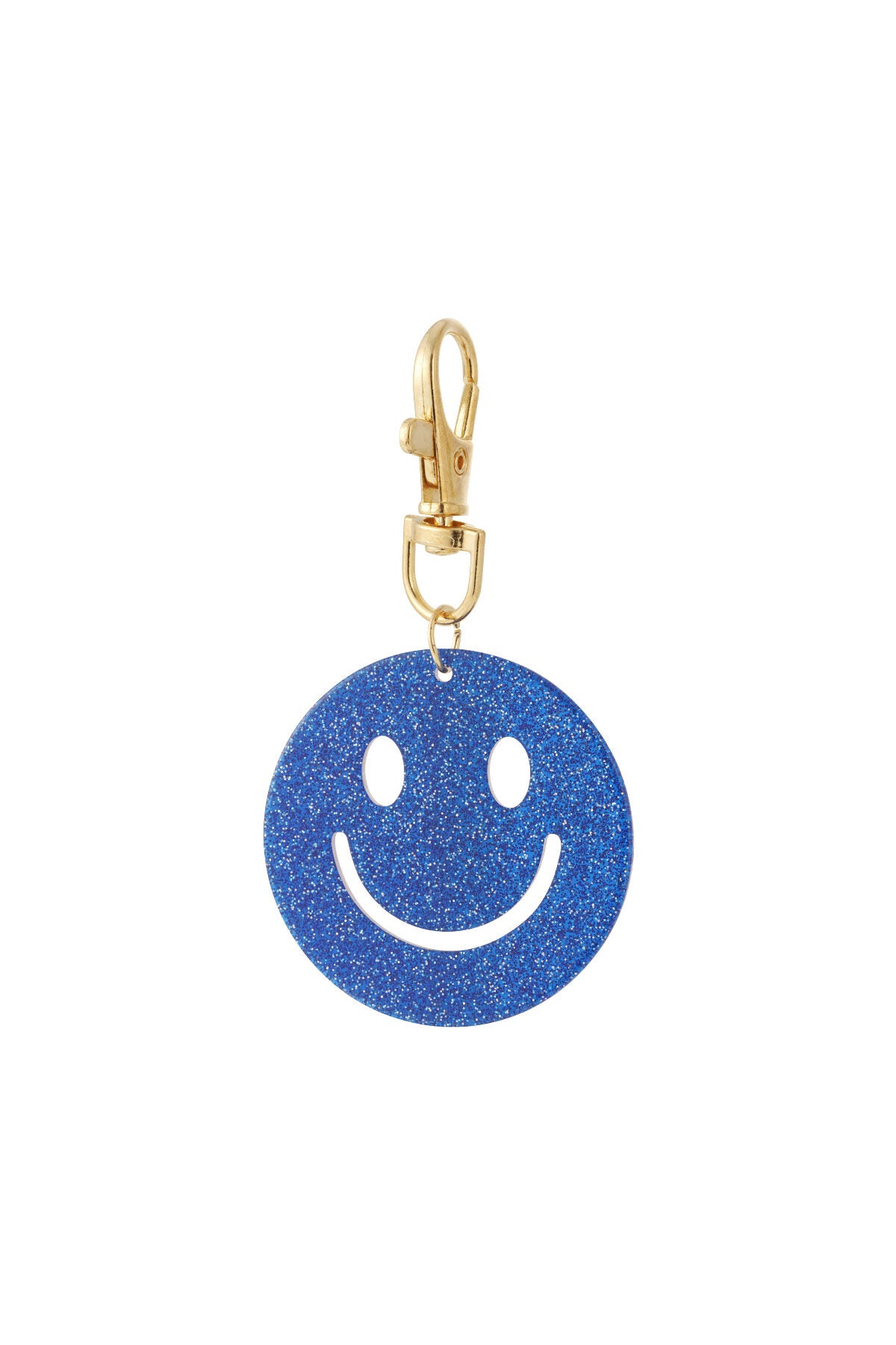 Chique Acryl Legelegering Glimlachend Gezicht Sleutelhanger