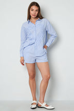 Overhemd Casual Stripes Hart Ruffle Detail