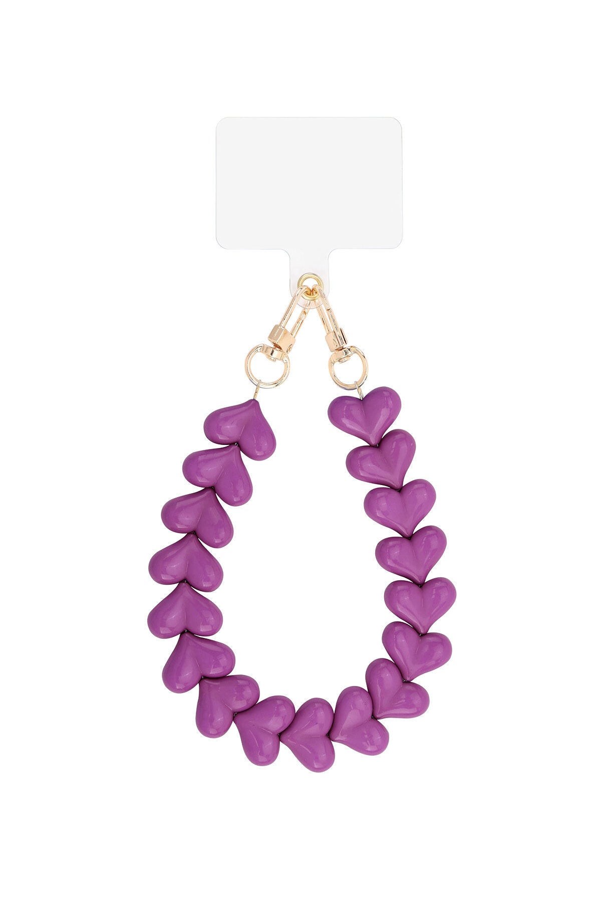Acryl Hart Telefoonketting