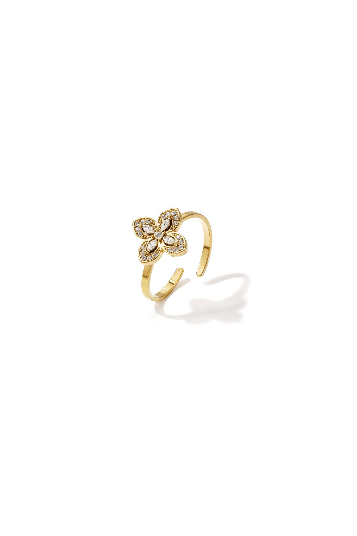 Chic Goudkleurige Aanpasbare Statement Ring