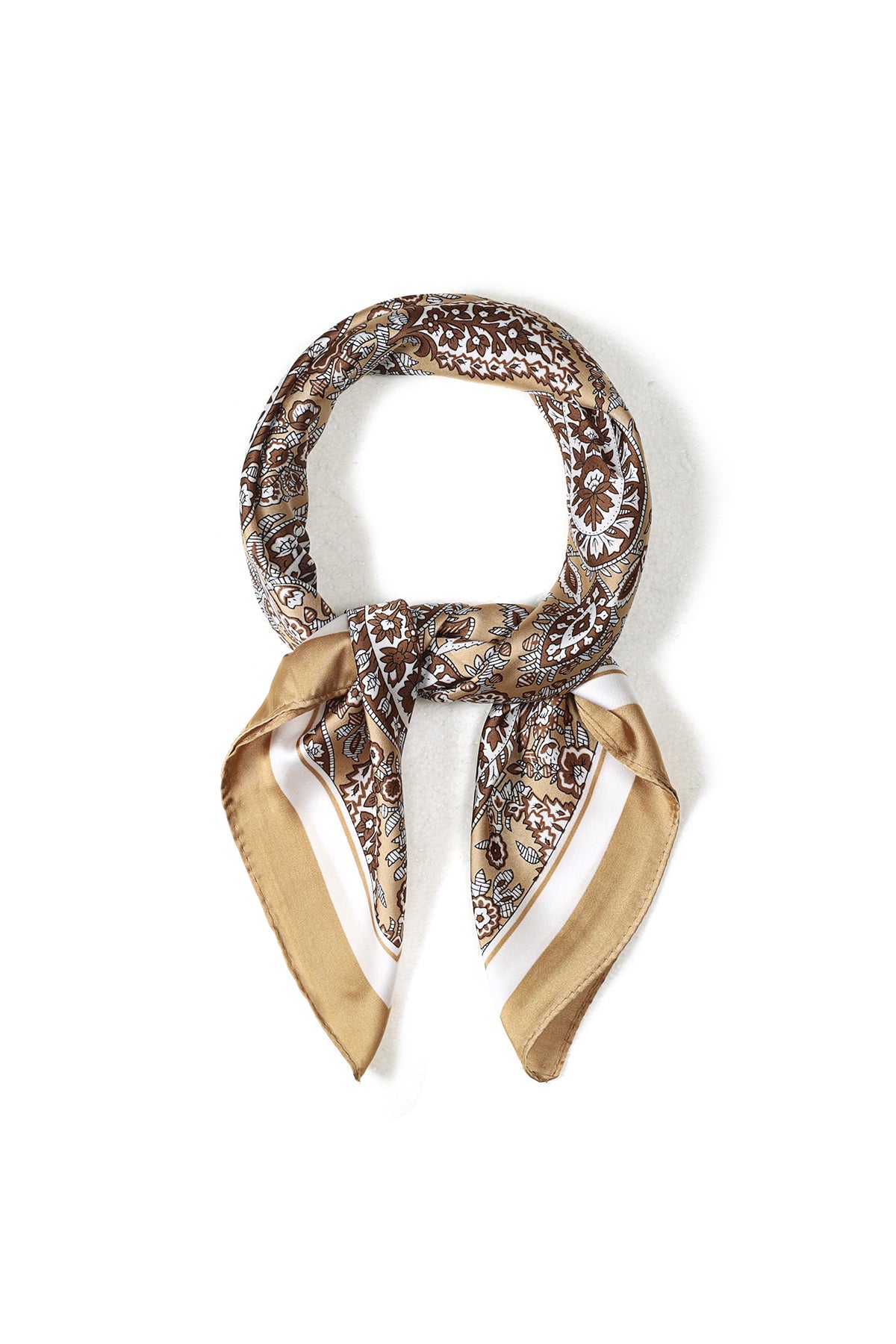 Elegante Bruine Paisley Zomer Sjaal