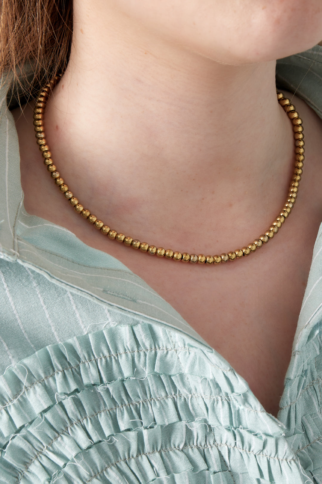 Ketting Van Massieve Kralen - 5 mm