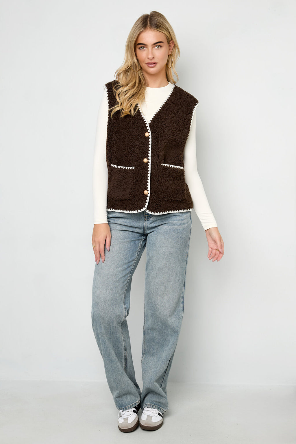 Stijlvolle Herfst/Winter Geweven Vest