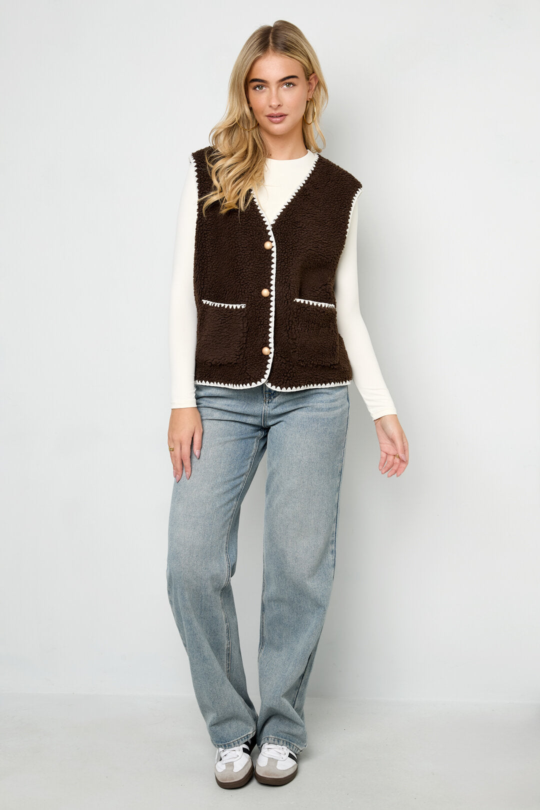 Stijlvolle Herfst/Winter Geweven Vest