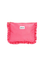 Romantische Roze Ruit Make-up Tas
