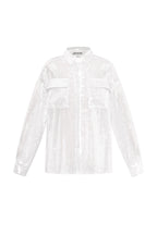 Geweven Polyestervezel Vrouwen Overhemd Elegante Solide Kleur Lente/Zomer