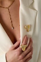 Broche In Hart Vorm Met Steentjes