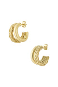 Small Double Braided Hoops Oorbellen