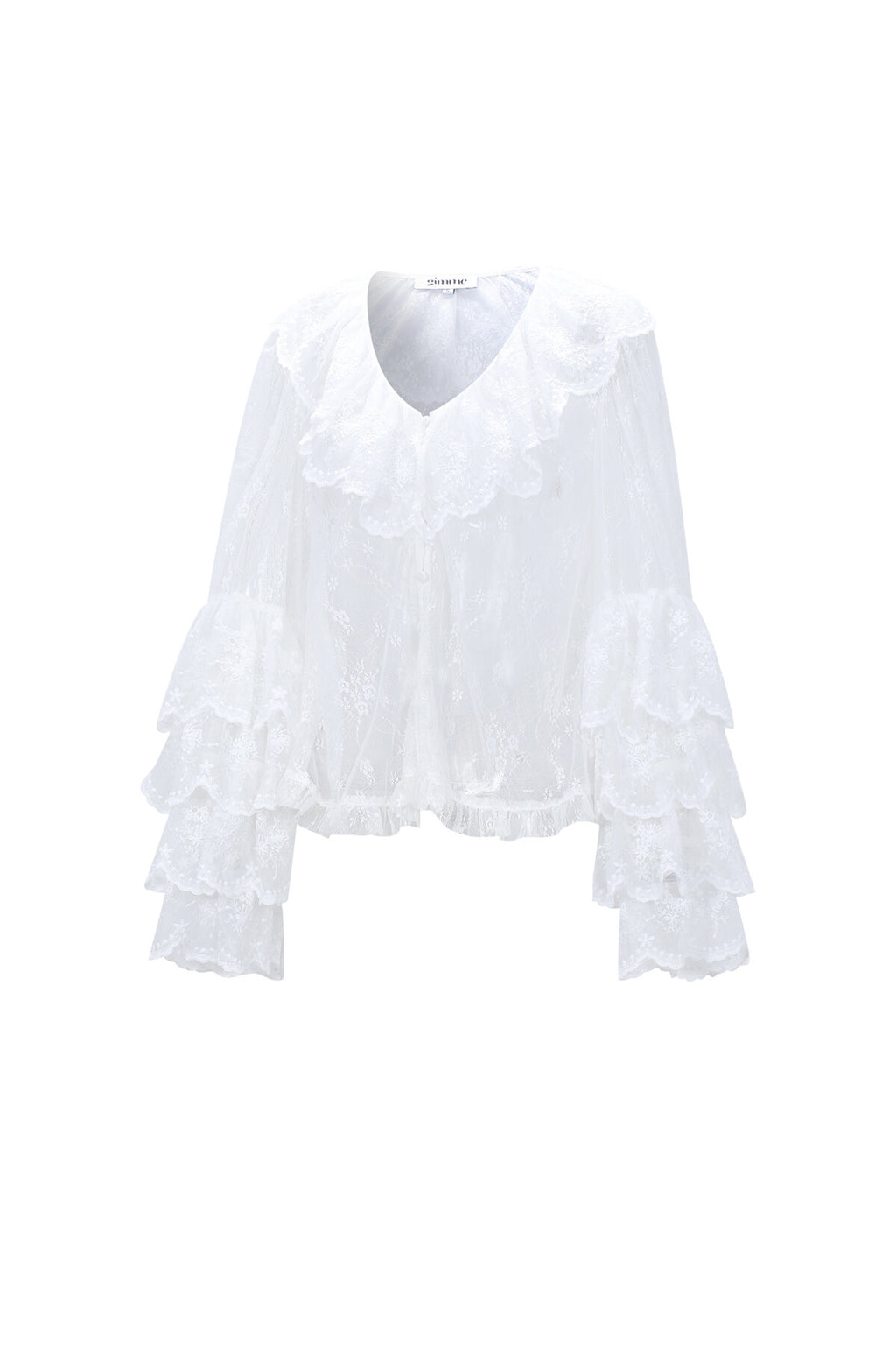 Elegante Witte Bloemen Blouse