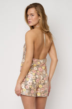 Bloeiende Bloemen Top Met Pailletten