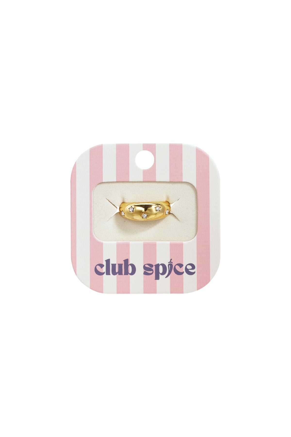 Chunky Ring Met Sterren Steentjes
