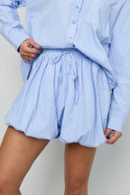 Woven Cotton Vrouwen Shorts Casual Stripes