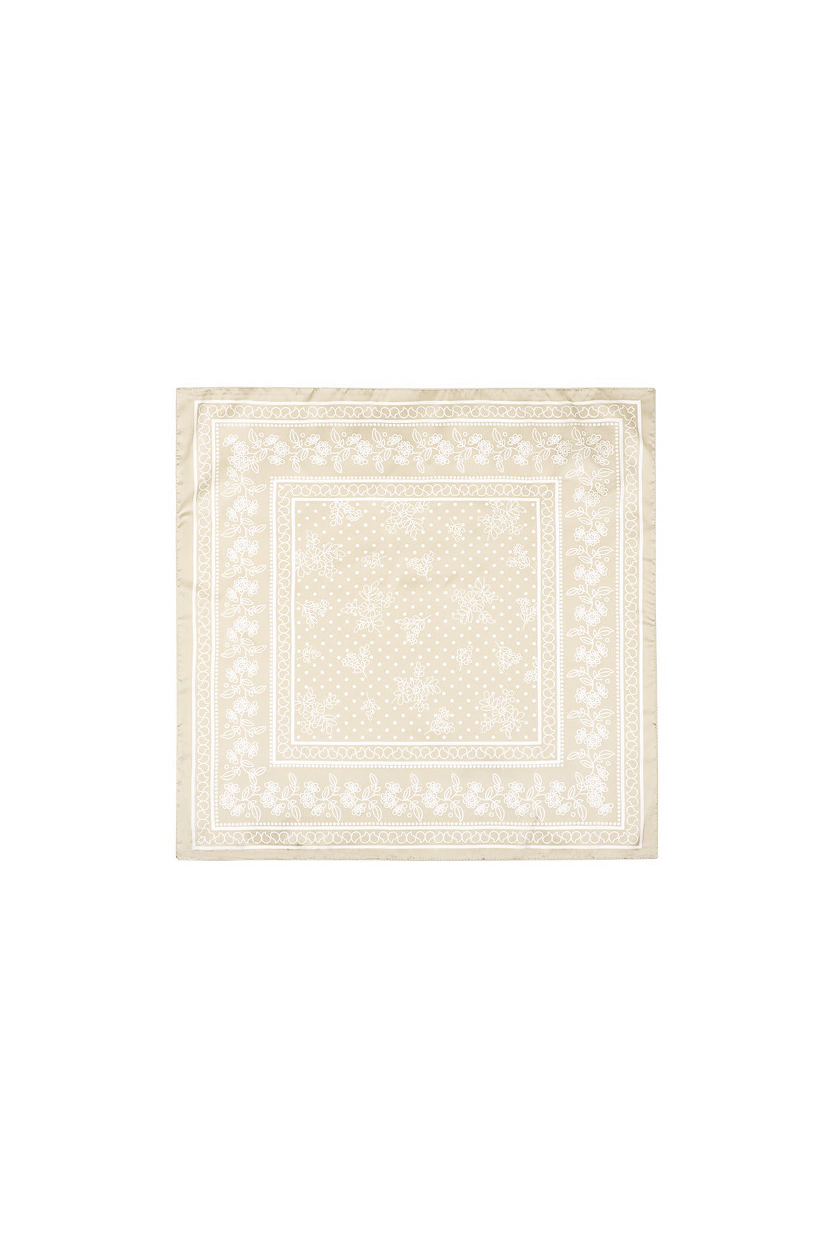 Chique Beige Zomer Sjaal met Puntjes