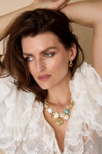 Ketting Met Kralen Van Zeeschelpen, Parels En Charms