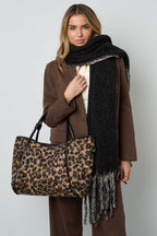 Chique Leoprint Katoenen Tas