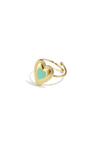 Verstelbare Statement Ring Met Gekleurd Hart