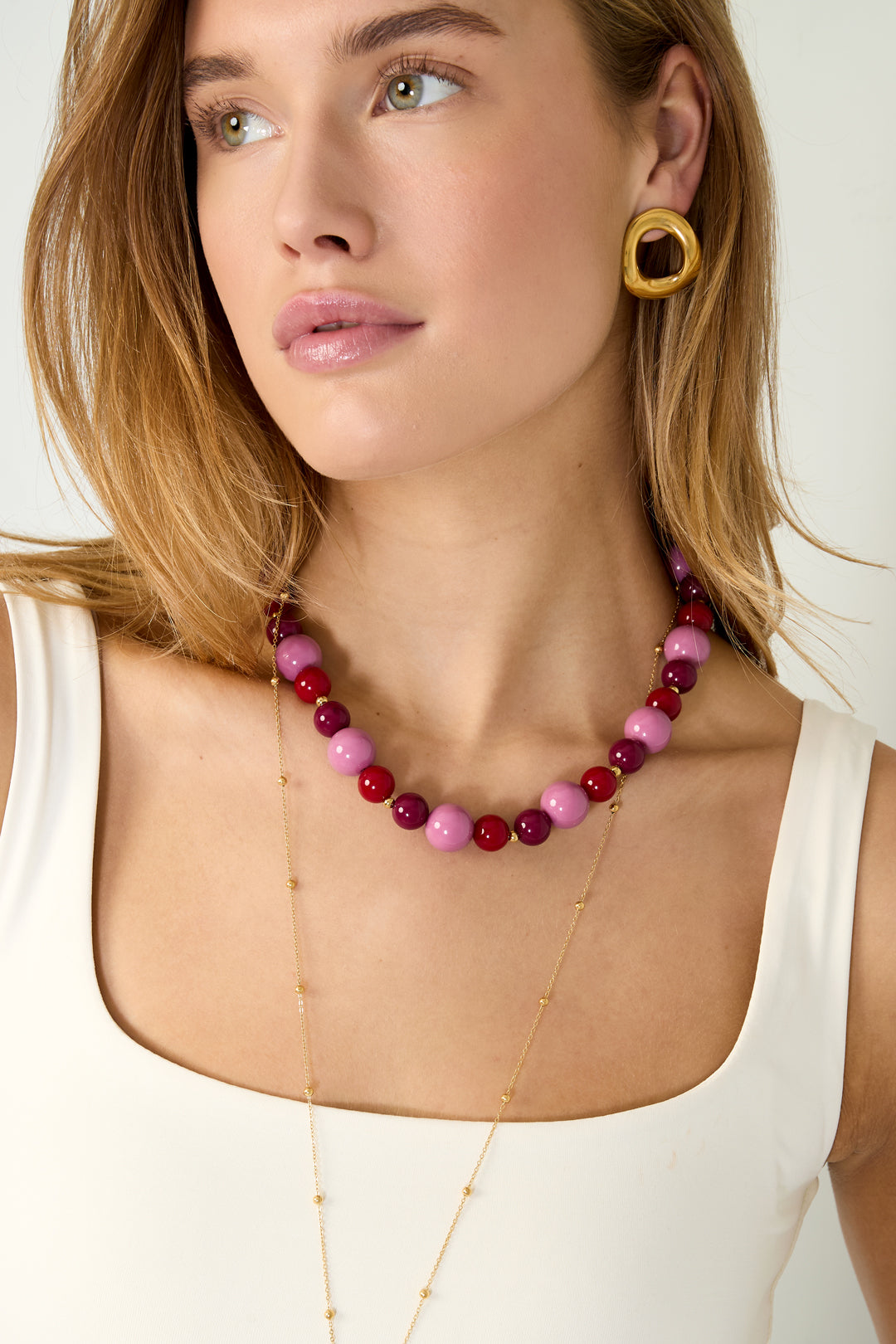 Ketting Met Kralen Verschillende Groottes
