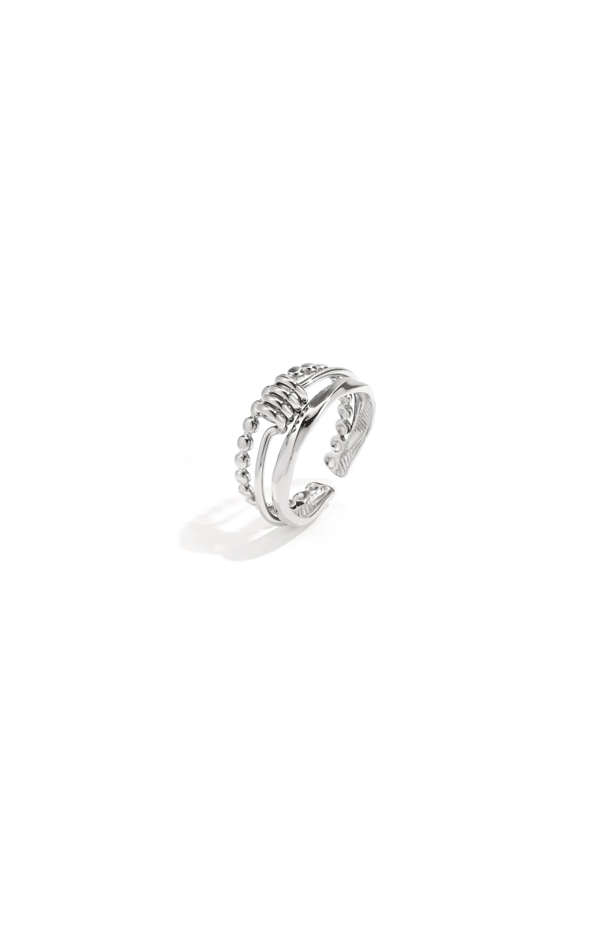 Gelaagde Ring Met Minimalistisch Gedraaid Detail