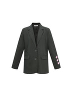 Geweven Polyestervezel Vrouwen Suit Set Casual Letters Ontwerp