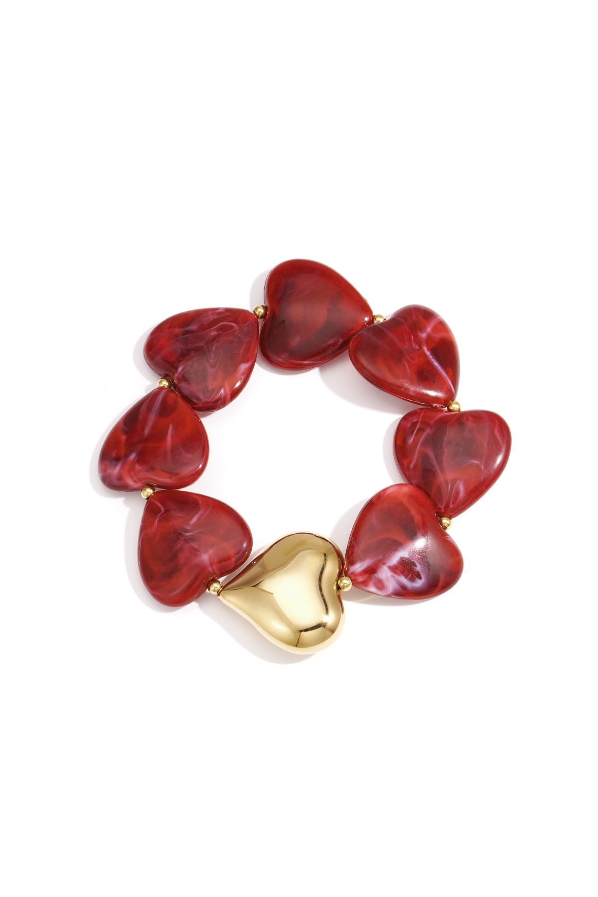 Charmante Retro-Armband Met Hartjes En Kralen