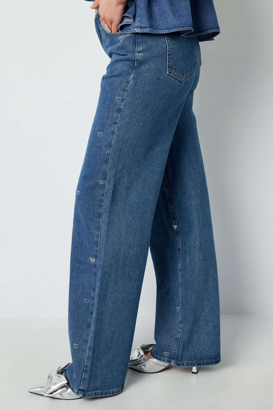 Rechte Jeans Hart Borduurwerk Casual