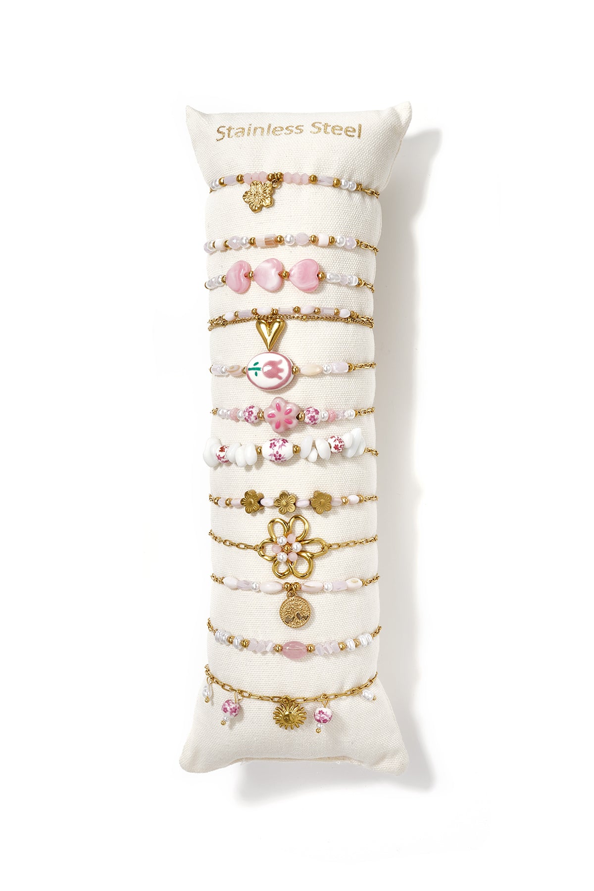 14K Vergulde Keramische Armbandensets Met Bloemenmotief